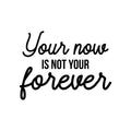 Vinyl Wall Art Decal - Your Now Is Not Your Forever - Trendy Positive Vibes Life Quote Sticker For Bedroom Closet Kids Room Playroom Living Room Office School Coffee Shop Decor 1