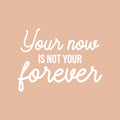 Vinyl Wall Art Decal - Your Now Is Not Your Forever - 22" x 30" - Trendy Positive Vibes Life Quote Sticker For Bedroom Closet Kids Room Playroom Living Room Office School Coffee Shop Decor 1