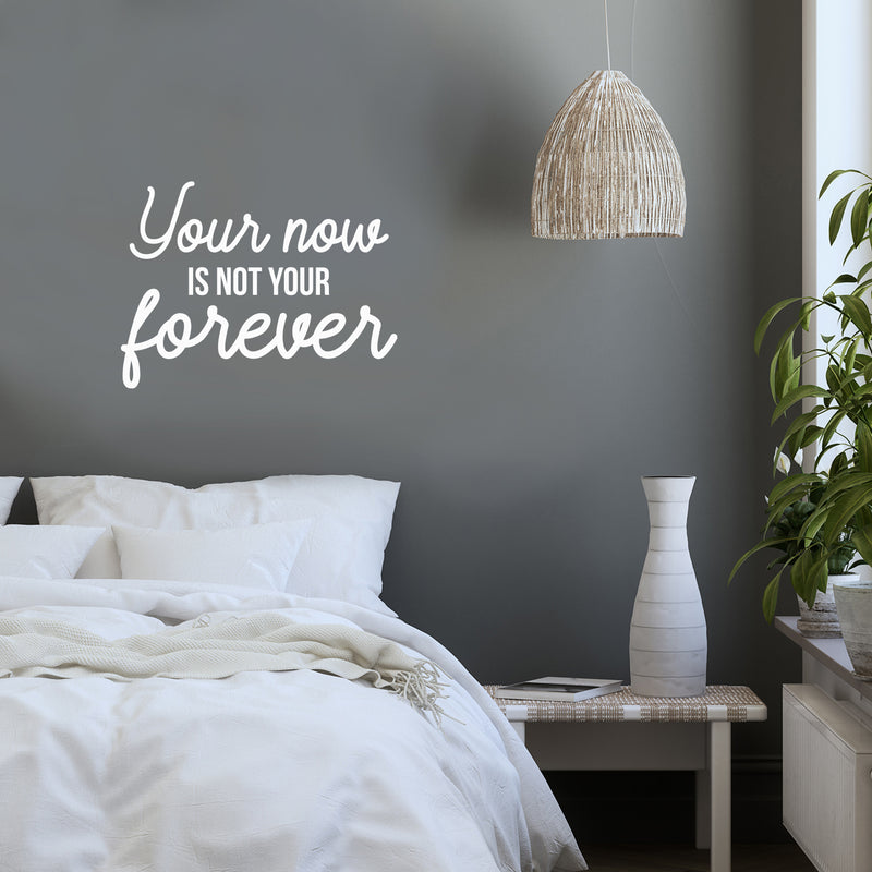 Vinyl Wall Art Decal - Your Now Is Not Your Forever - 22" x 30" - Trendy Positive Vibes Life Quote Sticker For Bedroom Closet Kids Room Playroom Living Room Office School Coffee Shop Decor 3