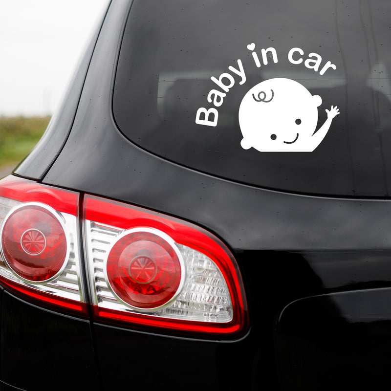 Vinyl Wall Art Decal - Baby In Car - 4" x 5" - Cute Hashtag Lovely Modern Moms Quote Bumper Sticker For Car Window Thermos Coffee Mug Luggage Office Notebook Laptop Decor 2