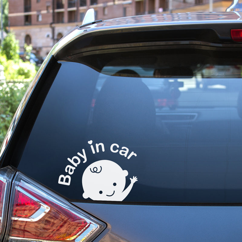 Vinyl Wall Art Decal - Baby In Car - 4" x 5" - Cute Hashtag Lovely Modern Moms Quote Bumper Sticker For Car Window Thermos Coffee Mug Luggage Office Notebook Laptop Decor 3