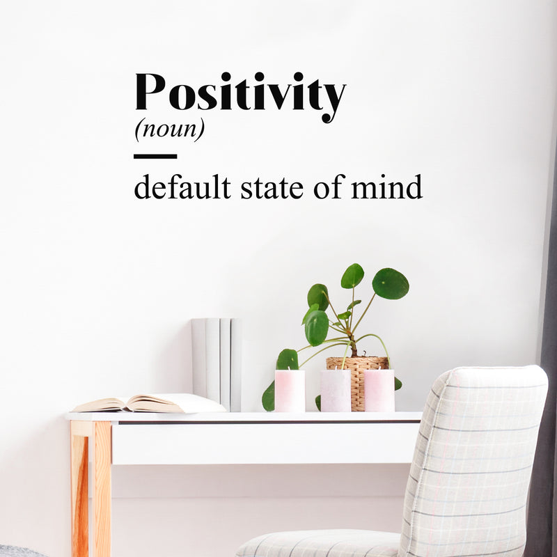 Vinyl Wall Art Decal - Positivity - 13" x 30" - Modern Inspirational Positive Definition Quote Sticker For Bedroom Closet Home School Work Office Kids Room Living Room Decor 2