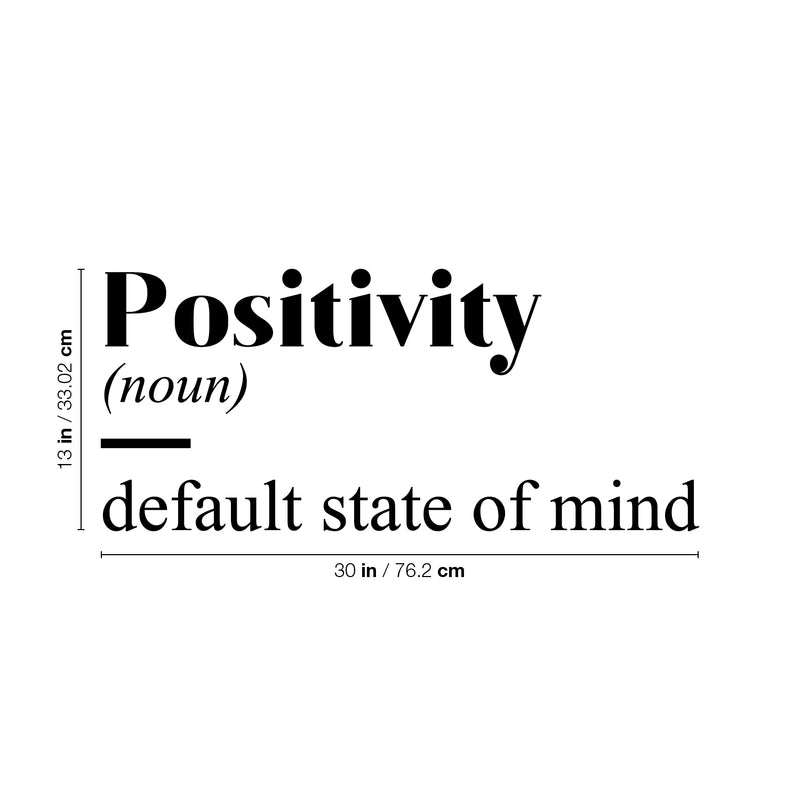 Vinyl Wall Art Decal - Positivity - 13" x 30" - Modern Inspirational Positive Definition Quote Sticker For Bedroom Closet Home School Work Office Kids Room Living Room Decor 4