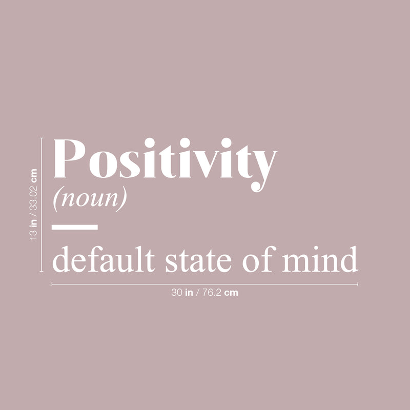 Vinyl Wall Art Decal - Positivity - 13" x 30" - Modern Inspirational Positive Definition Quote Sticker For Bedroom Closet Home School Work Office Kids Room Living Room Decor 4