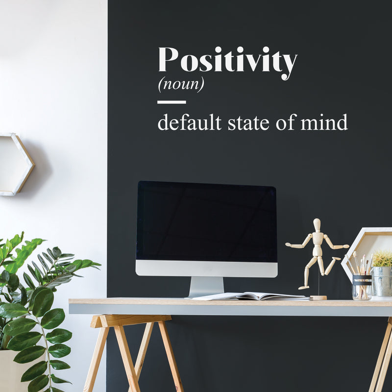 Vinyl Wall Art Decal - Positivity - 13" x 30" - Modern Inspirational Positive Definition Quote Sticker For Bedroom Closet Home School Work Office Kids Room Living Room Decor 2