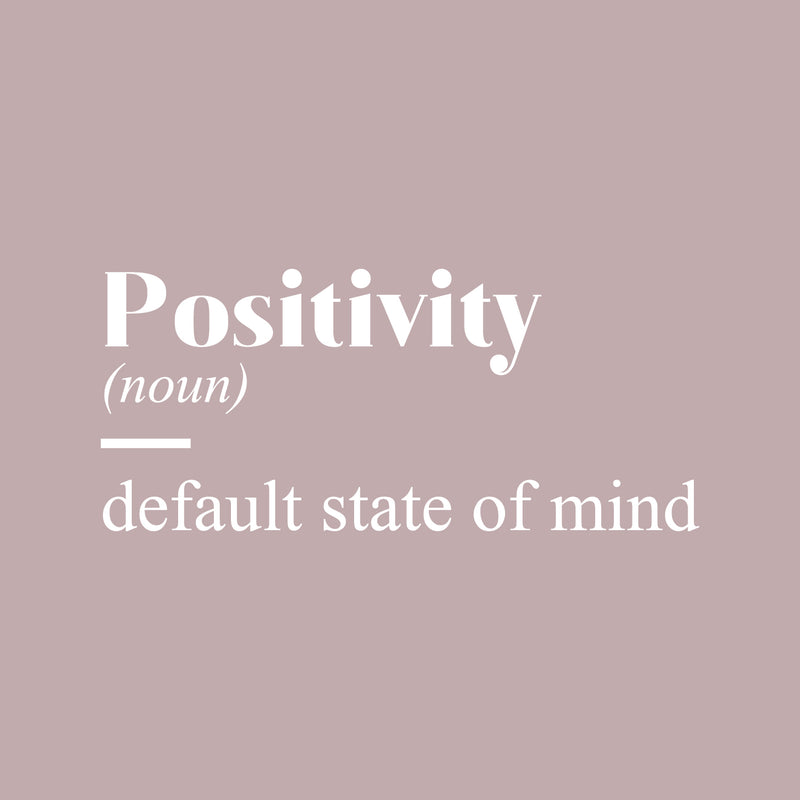 Vinyl Wall Art Decal - Positivity - 13" x 30" - Modern Inspirational Positive Definition Quote Sticker For Bedroom Closet Home School Work Office Kids Room Living Room Decor 1