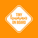 Vinyl Wall Art Decal - Tiny Human On Board - Safety Cute Design Modern Baby Quote Bumper Sticker For Car Window Sign Family Minivan Cars Decor 3
