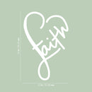 Vinyl Wall Art Decal - Faith Heart - 34" x 22" - Modern Inspirational Spiritual Quote Sticker For Home Office Bedroom Closet Kids Room Living Room Decor 4