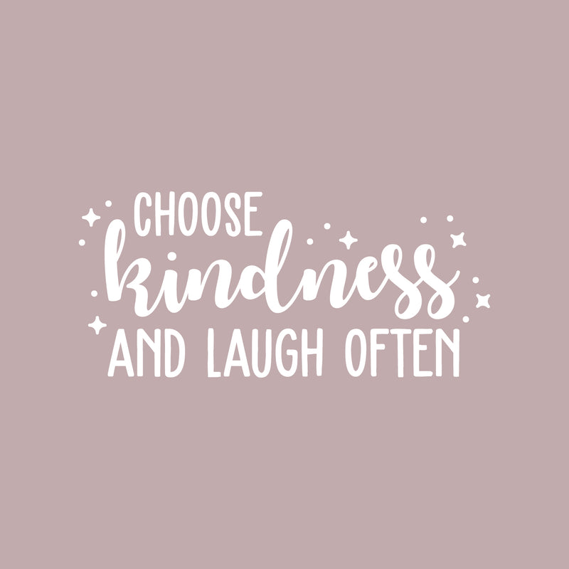 Vinyl Wall Art Decal - Choose Kindness And Laugh Often - 14" x 30" -  Trendy Inspirational Cute Optimistic Quote Sticker For Kids Room Living Room Playroom Office School Office Church Decor 1