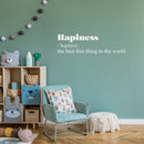 Vinyl Wall Art Decal - Happiness - 10" x 34" - Modern Inspirational Positive Definition Quote Sticker For Bedroom Closet Home School Work Office Kids Room Living Room Decor 2
