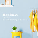 Vinyl Wall Art Decal - Happiness - 10" x 34" - Modern Inspirational Positive Definition Quote Sticker For Bedroom Closet Home School Work Office Kids Room Living Room Decor 3