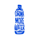 Vinyl Wall Art Decal - Drink More Water - Trendy Motivational Positive Healthy Lifestyle Water Bottle Design Sticker For Gym Crossfit Fitness Yoga Ballet Nutrition Office Decor 2