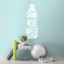 Vinyl Wall Art Decal - Drink More Water  - 30" x 10" - Trendy Motivational Positive Healthy Lifestyle Water Bottle Design Sticker For Gym Crossfit Fitness Yoga Ballet Nutrition Office Decor 2