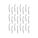 Set Of 24 Vinyl Wall Art Decal - Wispy Twigs - From 8.5" x 1" Each - Minimal Adhesive Sticker Nature Green Design For Home Bedroom Living Room Classroom Office  Coffee Shop Store Decor 1