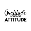Vinyl Wall Art Decal - Gratitude Is The Best Attitude - 17" x 30.5" - Modern Inspirational Positive Definition Quote Sticker For Bedroom Closet Home School Work Office Kids Room Living Room Decor 1