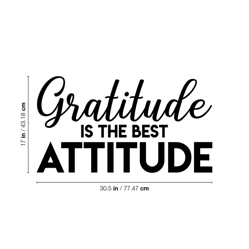 Vinyl Wall Art Decal - Gratitude Is The Best Attitude - - Modern Inspirational Positive Quote Sticker For Bedroom Closet Home School Work Office Kids Room Living Room Decor 4