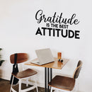 Vinyl Wall Art Decal - Gratitude Is The Best Attitude - - Modern Inspirational Positive Quote Sticker For Bedroom Closet Home School Work Office Kids Room Living Room Decor 3