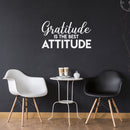 Vinyl Wall Art Decal - Gratitude Is The Best Attitude - 17" x 30.5" - Modern Inspirational Positive Definition Quote Sticker For Bedroom Closet Home School Work Office Kids Room Living Room Decor 2