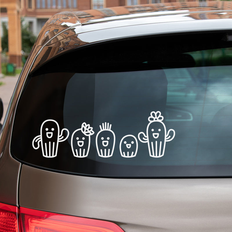 Vinyl Wall Art Decal - Cactus Family - From - Cute Plants Design Trendy Bumper Stickers For Car Windows Home Family Cars Minivan Rear Window Decor 2