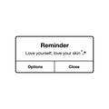 Vinyl Wall Art Decal - Love Yourself Love Your Skin - Iphone Reminder Shape Modern Inspirational Quote Sticker For Home Office Bedroom Closet Bathroom Decor 1