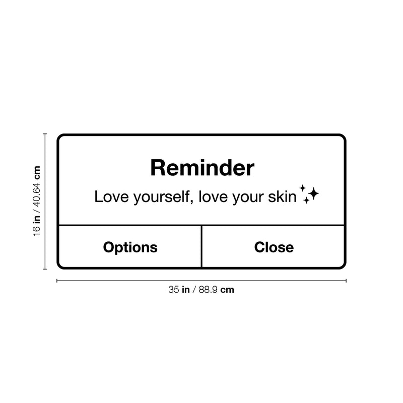 Vinyl Wall Art Decal - Love Yourself Love Your Skin - 16" x 35" - Iphone Reminder Shape Modern Inspirational Quote Sticker For Home Office Bedroom Closet Bathroom Decor 4
