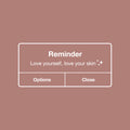 Vinyl Wall Art Decal - Love Yourself Love Your Skin - 16" x 35" - Iphone Reminder Shape Modern Inspirational Quote Sticker For Home Office Bedroom Closet Bathroom Decor 1