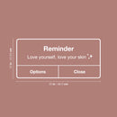 Vinyl Wall Art Decal - Love Yourself Love Your Skin - 16" x 35" - Iphone Reminder Shape Modern Inspirational Quote Sticker For Home Office Bedroom Closet Bathroom Decor 4