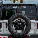 Vinyl Wall Art Decal - Have A Gay Day - Trendy Minimal LGBT Quote Bumper Sticker For Car Rear Window Equality Gay Lesbian Cars Windows Pride Decor 1