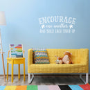 Vinyl Wall Art Decal - Encourage One Another And Build Each Other Up - 15" x 33" - Trendy Cute Inspirational Quote Sticker For Friends Couples Love Bedroom Playroom School Daycare Decor 2