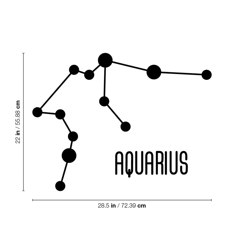 Vinyl Wall Art Decal - Aquarius - 22" x 28.5" - Astrology Zodiac Sign Modern Inspirational Quote Sticker For Bedroom Living Room Home Office Constellation Decor 4