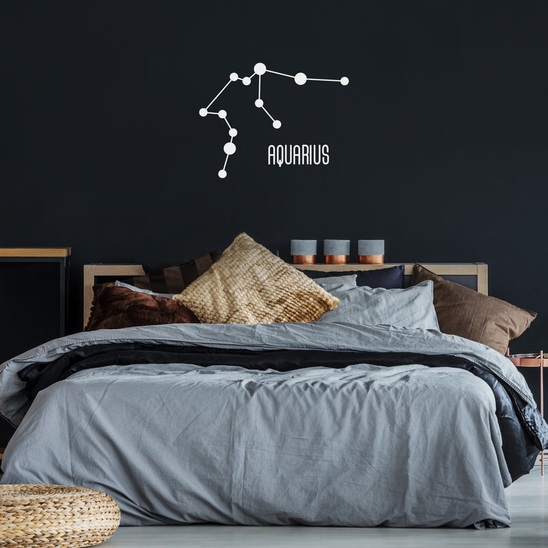 Vinyl Wall Art Decal - Aquarius - 22" x 28.5" - Astrology Zodiac Sign Modern Inspirational Quote Sticker For Bedroom Living Room Home Office Constellation Decor 3