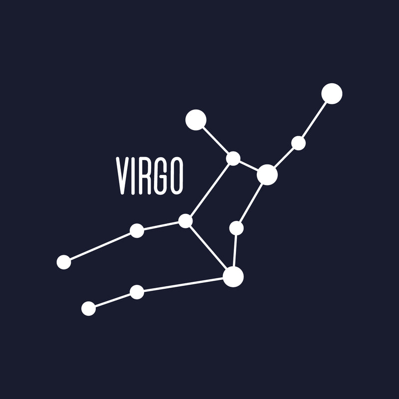 Vinyl Wall Art Decal - Virgo - 22" x 27" - Astrology Zodiac Sign Modern Inspirational Quote Sticker For Bedroom Living Room Home Office Constellation Decor 1