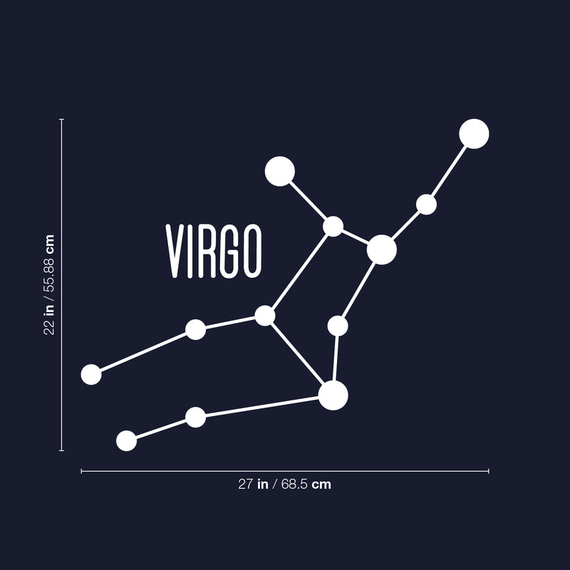 Vinyl Wall Art Decal - Virgo - 22" x 27" - Astrology Zodiac Sign Modern Inspirational Quote Sticker For Bedroom Living Room Home Office Constellation Decor 4