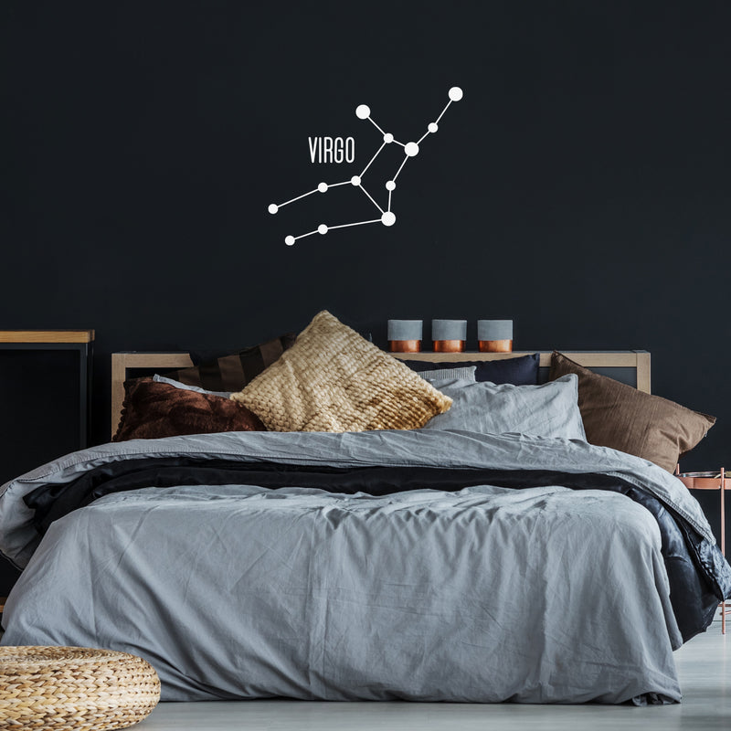 Vinyl Wall Art Decal - Virgo - 22" x 27" - Astrology Zodiac Sign Modern Inspirational Quote Sticker For Bedroom Living Room Home Office Constellation Decor 3