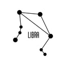 Vinyl Wall Art Decal - Libra - 25" x 22" - Astrology Zodiac Sign Modern Inspirational Quote Sticker For Bedroom Living Room Home Office Constellation Decor 1