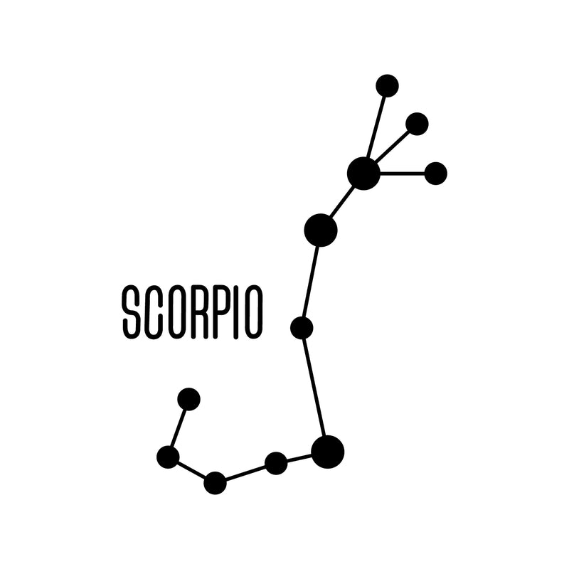 Vinyl Wall Art Decal - Scorpio - 28.5" x 22" - Astrology Zodiac Sign Modern Inspirational Quote Sticker For Bedroom Living Room Home Office Constellation Decor 4