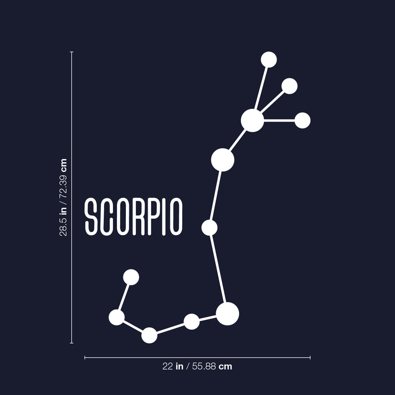 Vinyl Wall Art Decal - Scorpio - 28.5" x 22" - Astrology Zodiac Sign Modern Inspirational Quote Sticker For Bedroom Living Room Home Office Constellation Decor 4