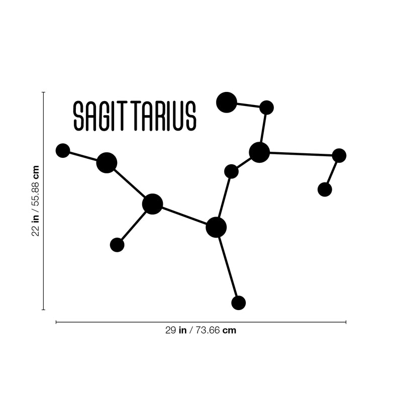 Vinyl Wall Art Decal - Sagittarius - 22" x 29" - Astrology Zodiac Sign Modern Inspirational Quote Sticker For Bedroom Living Room Home Office Constellation Decor 4