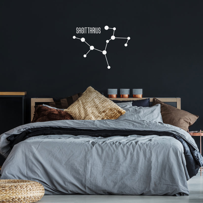 Vinyl Wall Art Decal - Sagittarius - 22" x 29" - Astrology Zodiac Sign Modern Inspirational Quote Sticker For Bedroom Living Room Home Office Constellation Decor 3