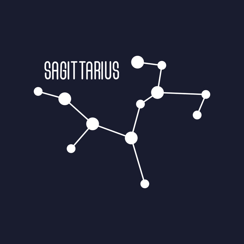 Vinyl Wall Art Decal - Sagittarius - 22" x 29" - Astrology Zodiac Sign Modern Inspirational Quote Sticker For Bedroom Living Room Home Office Constellation Decor 1