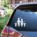 Vinyl Wall Art Decal -  Little Family - 4" x 5" - Inspirational Modern Cute Four Little Family Shape Design Sticker For Playroom Daycare Closet Mirror Family Cars Minivan Rear Window Car Bumper Decor 3