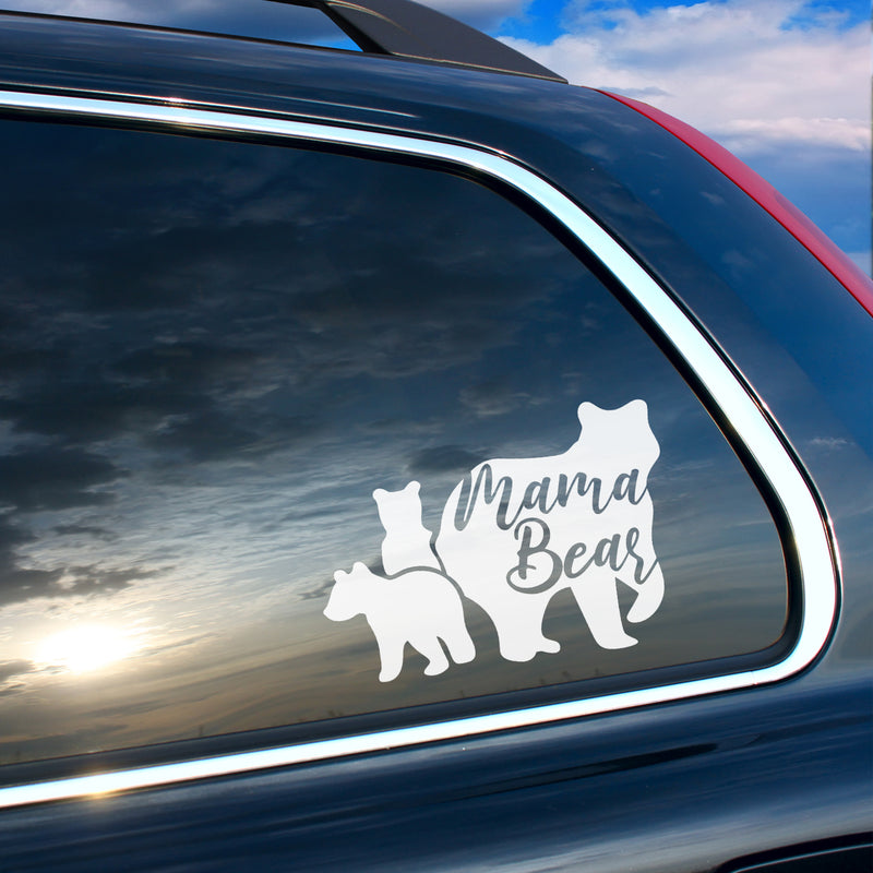 Vinyl Wall Art Decal - Mama Bear - 4" x 6" - Cute Hashtag Lovely Modern Moms Quote Bumper Sticker For Car Window Thermos Coffee Mug Luggage Office Notebook Laptop Decor 2