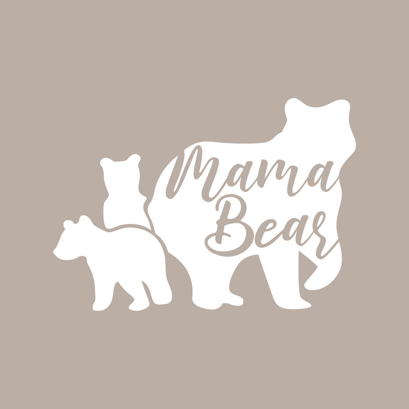 Vinyl Wall Art Decal - Mama Bear - 4" x 6" - Cute Hashtag Lovely Modern Moms Quote Bumper Sticker For Car Window Thermos Coffee Mug Luggage Office Notebook Laptop Decor 1
