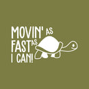 Vinyl Wall Art Decal - Moving As Fast As I Can - Trendy Fun Super Cute Little Turtle Shape Design Sticker For Playroom Daycare Family Grandma Car Minivan Rear Window Car Bumper Decor 4