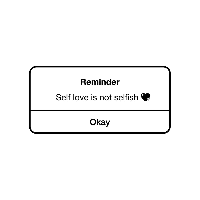 Vinyl Wall Art Decal - Self Love Is Not Selfish - Cute Iphone Reminder Shape Modern Inspirational Quote Sticker For Home Office Bedroom Closet Bathroom Decor 1