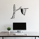 Vinyl Wall Art Decal - Surrealist Clock  - 22" x 27.5" - Inspirational Artistic Surrealism Salvador Dalí Design Sticker For Office Studio Business Library Kids Room Playroom Living Room Decor 3