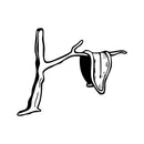 Vinyl Wall Art Decal - Surrealist Clock - - Inspirational Artistic Surrealism Salvador Dalí Design Sticker For Office Studio Business Library Kids Room Playroom Living Room Decor 1