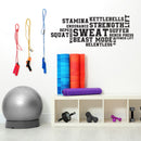 Vinyl Wall Art Decal - Gym Words - Word Collage Trendy Motivational Quote Sticker For Home Gym Sport Exercise Room Fitness Workout Training Center Crossfit Decor 3