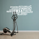 Vinyl Wall Art Decal - Gym Words - 27" x 22" - Word Collage Trendy Motivational Quote Sticker For Home Gym Sport Exercise Room Fitness Workout Training Center Crossfit Decor 2