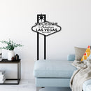 Vinyl Wall Art Decal - Welcome To Las Vegas Sign - 35" x 22" - Cute Minimal France Adhesive Sticker Modern For Paris Lover Home School Work Office Girl Bedroom Closet Living Room Kids Room Store Decor 3